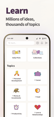 Screenshot of the application Deepstash - #3