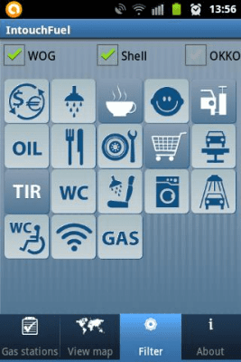 Screenshot of the application Intouch Fuel - #2