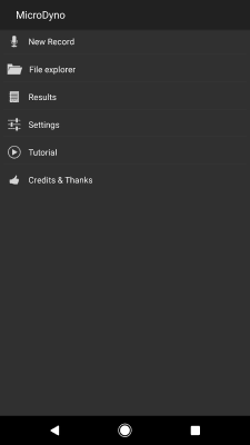 Screenshot of the application MicroDyno -SIP HorsePower Dyno - #5