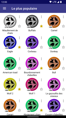 Screenshot of the application Animals Soundboard - #3