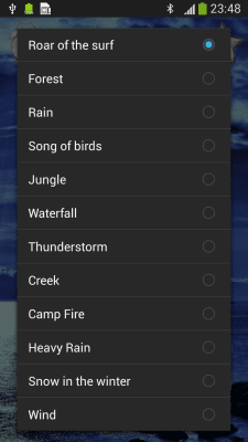 Screenshot of the application Sounds of Nature: relaxation - #7