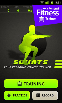 Screenshot of the application Squats Workout - #1