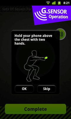 Screenshot of the application Squats Workout - #3