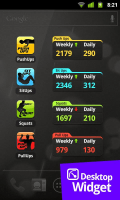 Screenshot of the application Squats Workout - #5