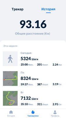 Screenshot of the application Pedometer: free step and calorie counter - #6