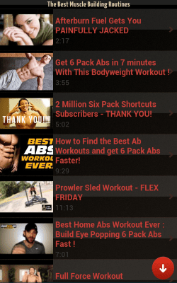 Screenshot of the application The best muscle exercises - #1