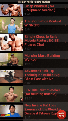 Screenshot of the application The best muscle exercises - #3