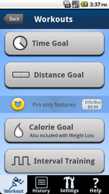 Screenshot of the application CardioTrainer - #6