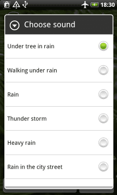 Screenshot of the application Rain Sounds Relax & Sleep - #2
