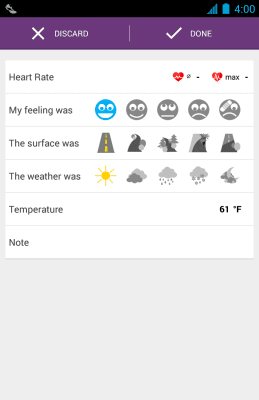 Screenshot of the application Runtastic Pedometer - #7
