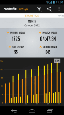 Screenshot of the application Runtastic Push-Ups Push-ups - #4