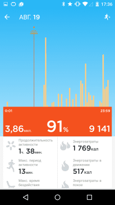 Screenshot of the application UP by Jawbone - #2
