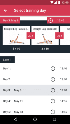 Screenshot of the application Runtastic Leg Trainer Legs - #3
