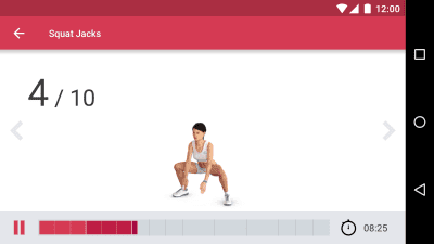 Screenshot of the application Runtastic Leg Trainer Legs - #4