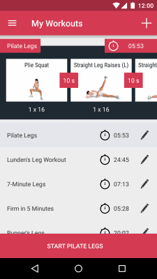 Screenshot of the application Runtastic Leg Trainer Legs - #5