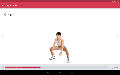 Screenshot of the application Runtastic Leg Trainer Legs - #7