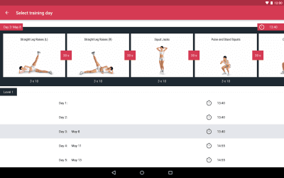 Screenshot of the application Runtastic Leg Trainer Legs - #10