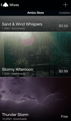 Screenshot of the application Ambio - Sounds of Sleep - #3