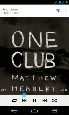 Screenshot of the application Runtastic Music - #3