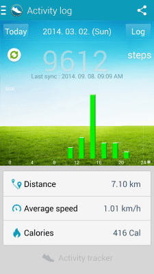 Screenshot of the application Samsung Activity Tracker - #2