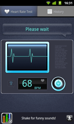 Screenshot of the application Heart Rate Tester - #2