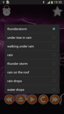 Screenshot of the application Sounds of rain - #2