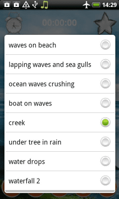 Screenshot of the application Waterfall Sounds - #3