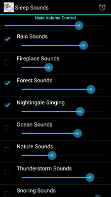 Screenshot of the application Sleep Sounds - #1