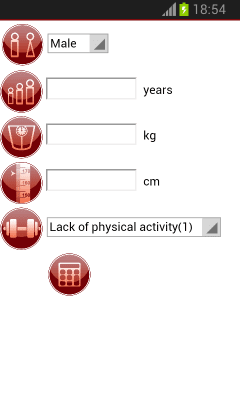 Screenshot of the application calorie calculator free - #1