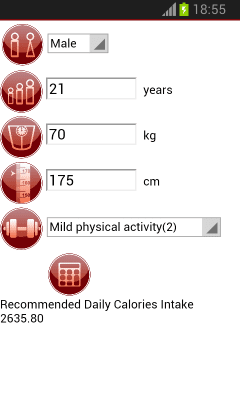 Screenshot of the application calorie calculator free - #3