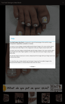 Screenshot of the application Toe Nail Designs Idea Book - #3