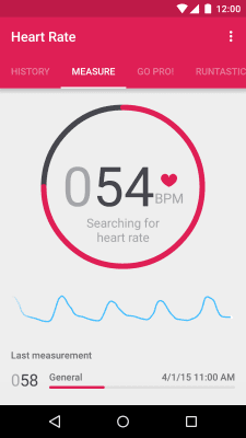 Screenshot of the application Runtastic Heart Rate - #1