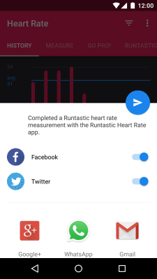 Screenshot of the application Runtastic Heart Rate - #4