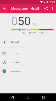 Screenshot of the application Runtastic Heart Rate - #5