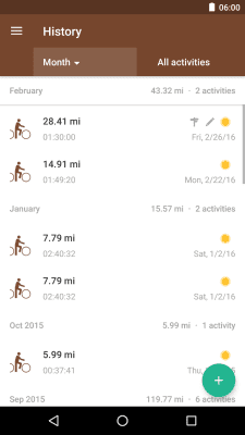 Screenshot of the application Runtastic Mountain Bike - #4