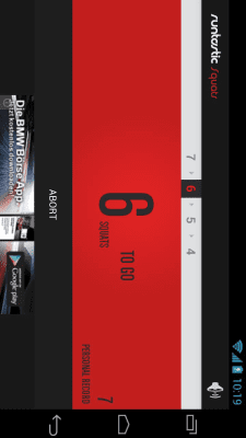 Screenshot of the application Runtastic Squats - #3
