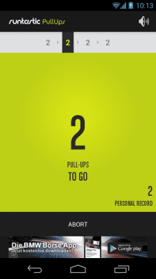 Screenshot of the application Runtastic Pull-Ups - #3