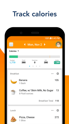 Screenshot of the application Calorie Counter by Lose It! - #1