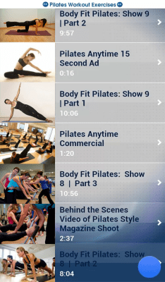 Screenshot of the application Pilates training exercises - #2
