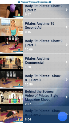 Screenshot of the application Pilates training exercises - #5