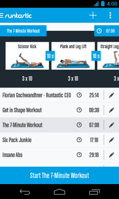 Screenshot of the application Runtastic Six Pack Perfect abs - #5