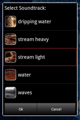 Screenshot of the application Water Sounds - #2