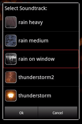 Screenshot of the application Rain Sounds for Sleep - #2