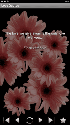 Screenshot of the application Love quotes from Droid27 - #2