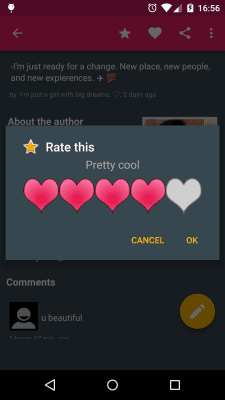 Screenshot of the application Love Poems - #5