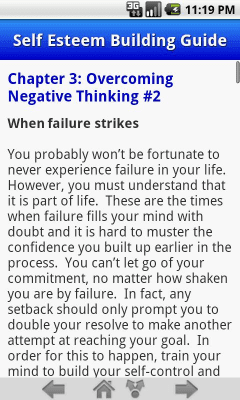 Screenshot of the application Self Esteem Building Guide - #3