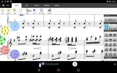 Screenshot of the application Crescendo Music Notation Free - #2