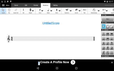 Screenshot of the application Crescendo Music Notation Free - #4