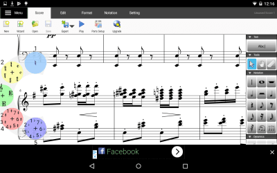 Screenshot of the application Crescendo Music Notation Free - #5