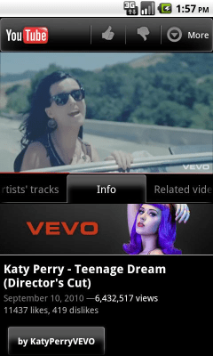 Screenshot of the application US Music Charts - #2